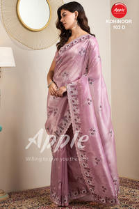 Kohinoor Gold Crush Saree Impresionante tela de lujo tejida a mano para bodas y festivales Ropa India pakistaní para nuevos comienzos - Product Image 2