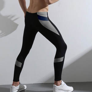 กางเกงเลกกิ้งออกกำลังกายขายดีสำหรับผู้ชาย เอวยางยืด ระบายอากาศได้ดี ผ้ายืดสแปนเด็กซ์/ไนลอน ราคาถูก คุณภาพสูง ปรับแต่งได้ - Product Image 5