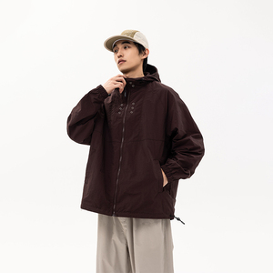 Unisex Hooded Windbreaker <b>Jacket</b> for <b>Travel</b> Hiking Running Outdoor Sports Lightweight Waterproof Breathable <b>Jacket</b> - Product Image 3