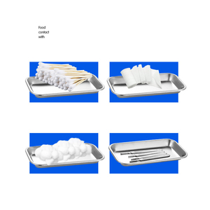 Meilleur prix plateaux pour instruments chirurgicaux manuels plaque carrée dentaire en acier inoxydable certifié CE plateau plat miroir servant au traitement - Product Image 4