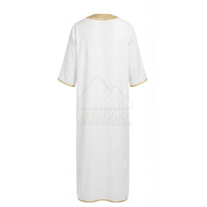 Modern Moroccan Jubba for <b>Men</b> Traditional Islamic Lightweight Breathable Cotton Casual Spring Elegant Design Comfortable Wearing - Product Image 5