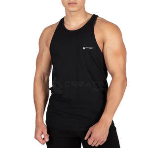 Camiseta sin mangas de algodón 100% con estilo para hombre, ropa deportiva de punto transpirable para gimnasio, ropa activa informal a la venta - Product Image 1