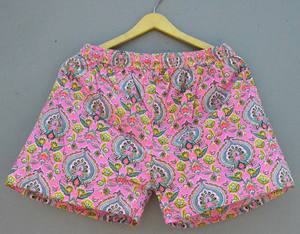 Boxer en coton imprimé bloc à la main unisexe doux et confortable taille élastique respirant pratique avec fermeture à cordon - Product Image 5