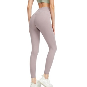 Meilleur style OEM Vente en gros Leggings de yoga pour femmes Respirants Séchage rapide Coton de haute qualité Fibre de bambou Taille mi-haute Mince Longueur intégrale - Product Image 1
