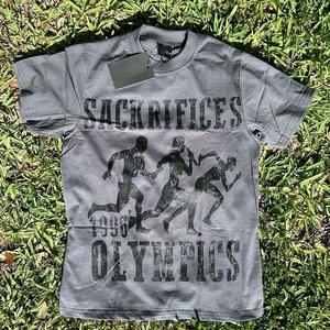 Camiseta de hombre con estampado de algodón 100% personalizado de alta calidad, camisetas de talla grande, camisetas tejidas gráficas para hombre - Product Image 5