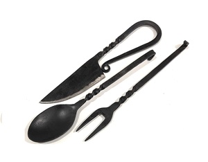 Ensemble de couverts en métal de haute qualité pour la cuisine, style vintage, ensemble de couverts médiévaux, nouveaux couverts en métal, cuillère et fourchette en gros - Product Image 2