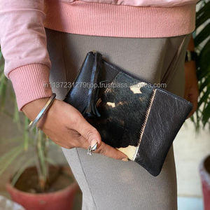 Elegante bolsa de borlas de cuero con estampado de animales reciclado para mujer, tarjeteros de cajero automático de piel personalizados únicos, carteras de moda - Product Image 3