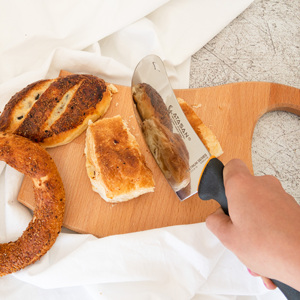 Atasan ชุดมีดสลัด Borek Pita, มีดทำครัวสแตนเลสมีดทำครัวระดับมืออาชีพเบอร์1 - Product Image 5