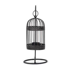 Stylish <b>Black</b> Cage Hanging Lantern Tabletop and <b>Side</b> Display Perfect for Living Room and Dining Decor Wholesale From India - Product Image 3