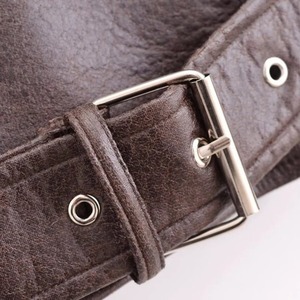 Chaqueta de Motociclista Unisex Personalizada de Cuero Genuino, Abrigo Informal de Invierno para Hombre con Cremallera y Solapa, Estilo Cargo ODM - Product Image 5