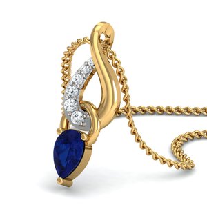 Colgante Boho de Latón con Zirconia Azul Entrelazada, Chapado en Oro de 18k, Clásico y Delicado, Venta al por Mayor para Mujer - Product Image 6