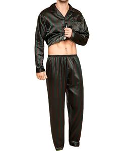 ชุดคลุมผ้าไหมซาตินคุณภาพสูงสำหรับผู้ชาย ออกแบบตามสั่ง สำหรับใส่นอนช่วงฤดูร้อน ชุดลำลอง พิมพ์ลาย ใช้ในสปา พร้อมโลโก้ตามสั่ง - Product Image 3