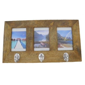 Wooden <b>Rack</b> with Metal Knobs <b>Coat</b> Hanging <b>Wall</b> Hook Customized Design Shape and Size <b>Wall</b> <b>Mounted</b> Clothes Hanging <b>Wall</b> Hook - Product Image 3