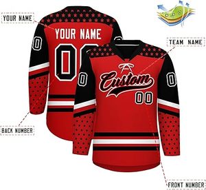 OEM envío rápido personalizado Hockey sobre hielo Streetwear Jersey de gran tamaño Retro Fit tela sostenible ventilador diseño de declaración - Product Image 2