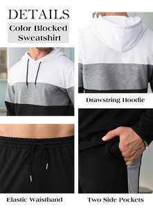 ชุดวอร์มผู้ชายคุณภาพสูง เป็นมิตรกับสิ่งแวดล้อม ระบายอากาศได้ดี แห้งเร็ว ดีไซน์ทันสมัย ไซส์ใหญ่ สำหรับฤดูหนาว คุ้มค่า - Product Image 5