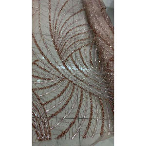 Tela de malla elástica con lentejuelas bordadas a mano Champagne Glow, versátil para kimonos, bolsos, cortinas, zapatos, trajes de baño, bodas y juguetes - Product Image 2