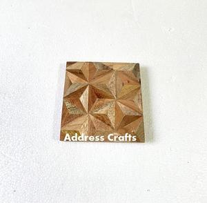 Stylish Marble Acacia Wood Coasters Elegant Cups and Drinks for Home Office Decor or <b>Christmas</b> Table Use <b>Mats</b> & Pads - Product Image 3