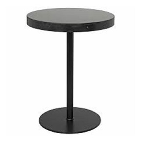 Table basse ronde en aluminium Mobilier design américain Design moderne Plateau noir Table d'appoint pour salon Hôtel - Product Image 2