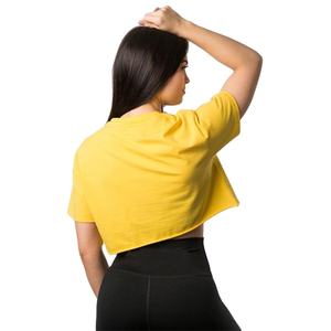 Camiseta Corta Holgada para Mujer, Diseño Moderno, Lisa, Informal, para Hacer Ejercicio, Tela de Alta Calidad, Suministro al por Mayor - Product Image 5