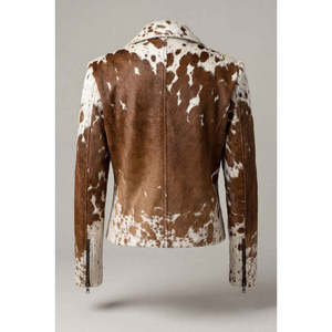 Chaqueta Bomber Reversible de Satén para Mujer - Estilo Motero de Cuero Vacuno Sólido - Product Image 4