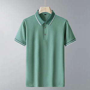 NOUVEAU Chemise de golf pour homme à manches courtes, design personnalisé, décontractée, boutonnée, noire, 100% coton toile respirante et à séchage rapide - Product Image 1