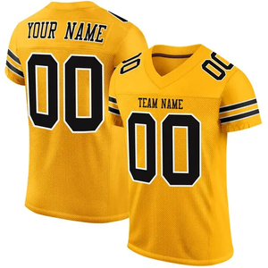 Jersey de fútbol americano de sarga de aparejos juveniles de poliéster 100% de alta calidad, uniformes de fútbol americano personalizados, cuello en V sublimado - Product Image 1