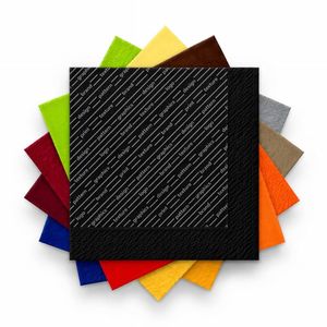 Serviettes en tissu personnalisées 24x24 avec 2 voiles de couleur - Product Image 1