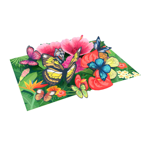 Fiori vibranti e farfalle 3D <span class=keywords><strong>Pop</strong></span> Up biglietto di auguri con busta artistico fatto a mano per ogni occasione e regali - Product Image 2