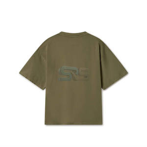 Nueva llegada 100% algodón suelta ajuste impreso camiseta para hombres OEM a granel al por mayor logotipo personalizado gimnasio camisas ropa elegante - Product Image 2