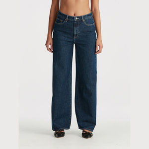 Pantalones Vaqueros Rectos para Mujer, Diseño Personalizado de Alta Calidad, Transpirables, Ecológicos, Ropa Casual, Estilo Moderno, Venta al Por Mayor, OEM - Product Image 3