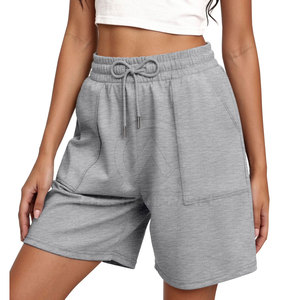 Short d'été en mélange de coton pour femmes, tissu léger, respirant, doux, taille haute, coupe facile, pour la plage, les journées en plein air - Product Image 2