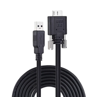 Cable de Cámara USB 3.0 Macho a Micro USB 3.0 Macho con Tornillo para Robótica y Herramientas de Inspección Óptica
