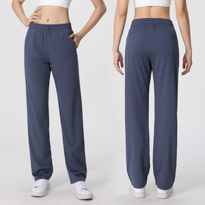 กางเกงวอร์มเอวสูงขาตรงของผู้หญิงกางเกงเลานจ์ทันสมัย - Product Image 5