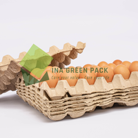 Meilleur prix pour le plateau de cartons d'oeufs utilisant comme livraison d'emballage pour la logistique 100% matériaux recyclés en vrac plateau d'oeufs bon marché 30 cellules