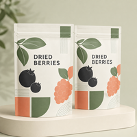 Sachet souple à haute barrière pour emballage alimentaire, avec logo personnalisé, pour baies séchées