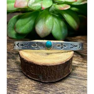 B. Shorty Kingman Turquoise & Sterling <b>Silver</b> Cuff <b>Bracelets</b>-Fashion Jewelry for <b>Men</b> and Women - Product Image 1