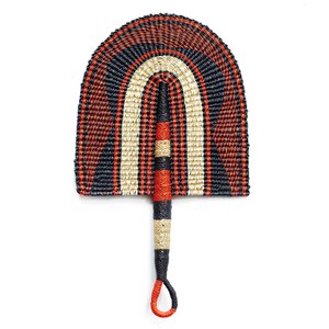 Hot Sale New Design Red Colorful Seagrass African Natural Hand <b>Fans</b> Wicker Seagrass <b>Wall</b> Hanging Wholesale - Product Image 2