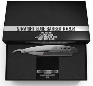 Rasoir de barbier à bord droit pour rasage de près Rasoir à lame droite professionnel pour kit de rasoir droit pour hommes - Product Image 4