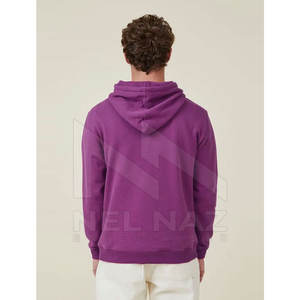Sudadera con capucha extragrande con logotipo personalizado para hombre y unisex, sudadera morada lisa de algodón para invierno, Sudadera con capucha personalizada para hombre - Product Image 2