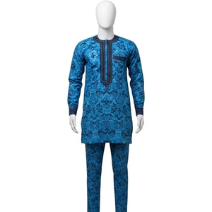 Ropa étnica africana de algodón con estilo de impresión de transferencia de calor, atuendo para hombres y mujeres, ropa personalizada de tela colorida para eventos - Product Image 1