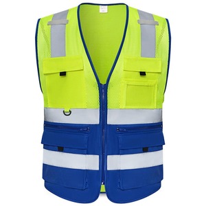 Logo personnalisable gilet de sécurité en maille de polyester de construction réfléchissant haute visibilité vêtements de sécurité respirants haute visibilité - Product Image 6