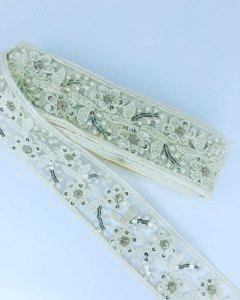 ชุดเดรสปักเลื่อมลายดอกไม้สีขาวโรแมนติกประดับลูกไม้งานแฟนซีสำหรับชุดแต่งงานเสื้อเบลาส์แนวชนเผ่า - Product Image 2