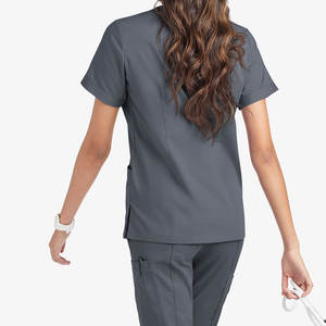 Camisetas Médicas Personalizadas con Cuello en V para Mujer, Transpirables, Ajustadas, con Logotipo Bordado, Diamantes, Multicolores - Product Image 4