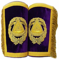 Manset Regalia Masonik Bordir yang Dapat Disesuaikan dan Terlaris dengan Pola Tradisional Kain Beludru, Sedang Diskon