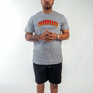 Conjuntos cortos de estilo callejero para hombre 100% Material de algodón estampado transpirable ecológico ropa informal de moda traje de peso medio precio barato - Product Image 1