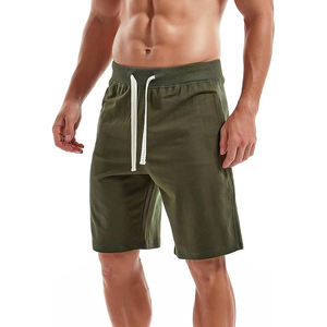 Shorts en molleton décontractés pour hommes, en coton, texture douce, coupe décontractée, taille élastique, style de détente estival, style de sport - Product Image 1