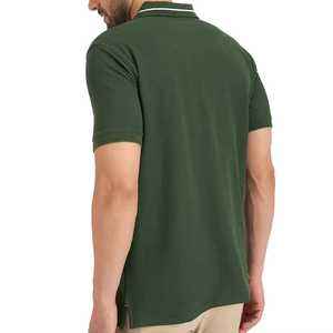 Camiseta con cuello de polo informal de la mejor calidad con abertura de cremallera de cuarto para hombre, camisetas personalizadas de ajuste Regular al por mayor para hombre - Product Image 2