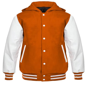 Chaqueta universitaria de invierno para hombre de diseño personalizado de la mejor calidad, cuello levantado, logotipo frontal, tela de lona acolchada con capucha, tamaños personalizados - Product Image 3