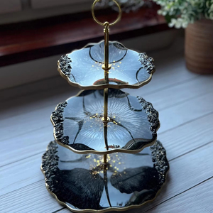 Handcrafted <b>Epoxy</b> <b>Resin</b> Cake Stand Elegant Dessert Display for Special Occasions Stylish Cake Holder for Parties and Events - Product Image 1