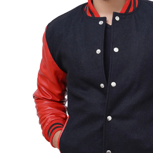 Veste universitaire en cuir noir de haute qualité pour femmes manches en cuir broderie à logo personnalisé à prix bon marché - Product Image 3